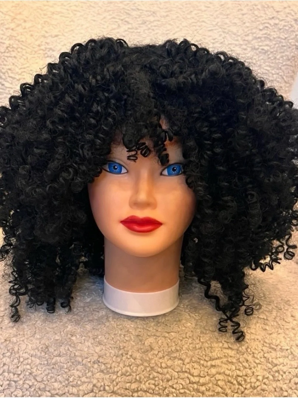 Black Curly Synthetic Afro Wig
